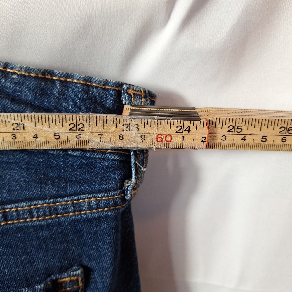 NWT$ OLD NAVY High-Rise O.G. Straight Ankle Jean Women Sz 28 Dk Blue Raw Hem - Picture 4 of 8